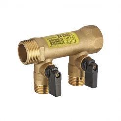 Noyon Et Thiebault Raccords Pour Tube Per Collecteur Nourrice 2 Départs Avec Vannes 1/2M - Corps 3/4 2020M-152ET