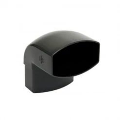 Accessoires Descentes Coude Ovoïde Nicoll Pour Tube De Descente 90 X 56-mm - Angle 87°30 - Mâle/Femelle - Techtan - Gris Anthracite