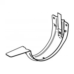 Frenehard Et Michaux Collier De Gouttière Crochet Bandeau Vadot Gouttière Demi-ronde Dos Nervuré Développé 25 Cm