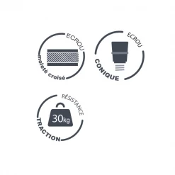 Noyon Et Thiebault Robinetterie Pour Bain Et Douche Flexible Inox Chromé Double Agrafage Standard Femelle F 1/2" 175 Cm