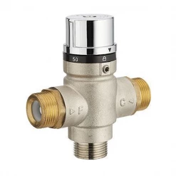 Noyon Et Thiebault Groupe De Sécurité Pour Chauffe-eau Mitigeur Thermostatique De Chauffe-eau - Filetage Mâle 20 X 27 - Laiton