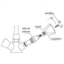 Noyon Et Thiebault Pièces D'usure De Robinetterie Tête Adaptable Grohe Pour Rénovation Appareil Sanitaire -France Robinetterie Soldes Boutique montage grohe 1