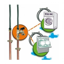 Noyon Et Thiebault Raccordement De Machine à Laver Robinet Repiquage Vanne Machine à Laver - MF 12 X 17 - Sortie M 20 X 27 - Laiton -France Robinetterie Soldes Boutique robinet de repiquage avec vanne pour machine c3 a0 laver mf 12 x 17 sortie m 20 x 27 laiton 2