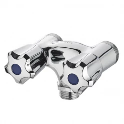 Noyon Et Thiebault Raccordement De Machine à Laver Robinet Double Parallèle Machine à Laver - M 20 X 27 - Raccord M15 X 21 Laiton