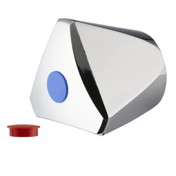 Pièces D'usure De Robinetterie Croisillon Tricorne Métal Chromé Pour Robinet Avec Pastille Rouge Et Bleue - Noyon Et Thiebault